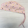 Cuffietta Natalizia Stelline Oro Sfondo Rosa