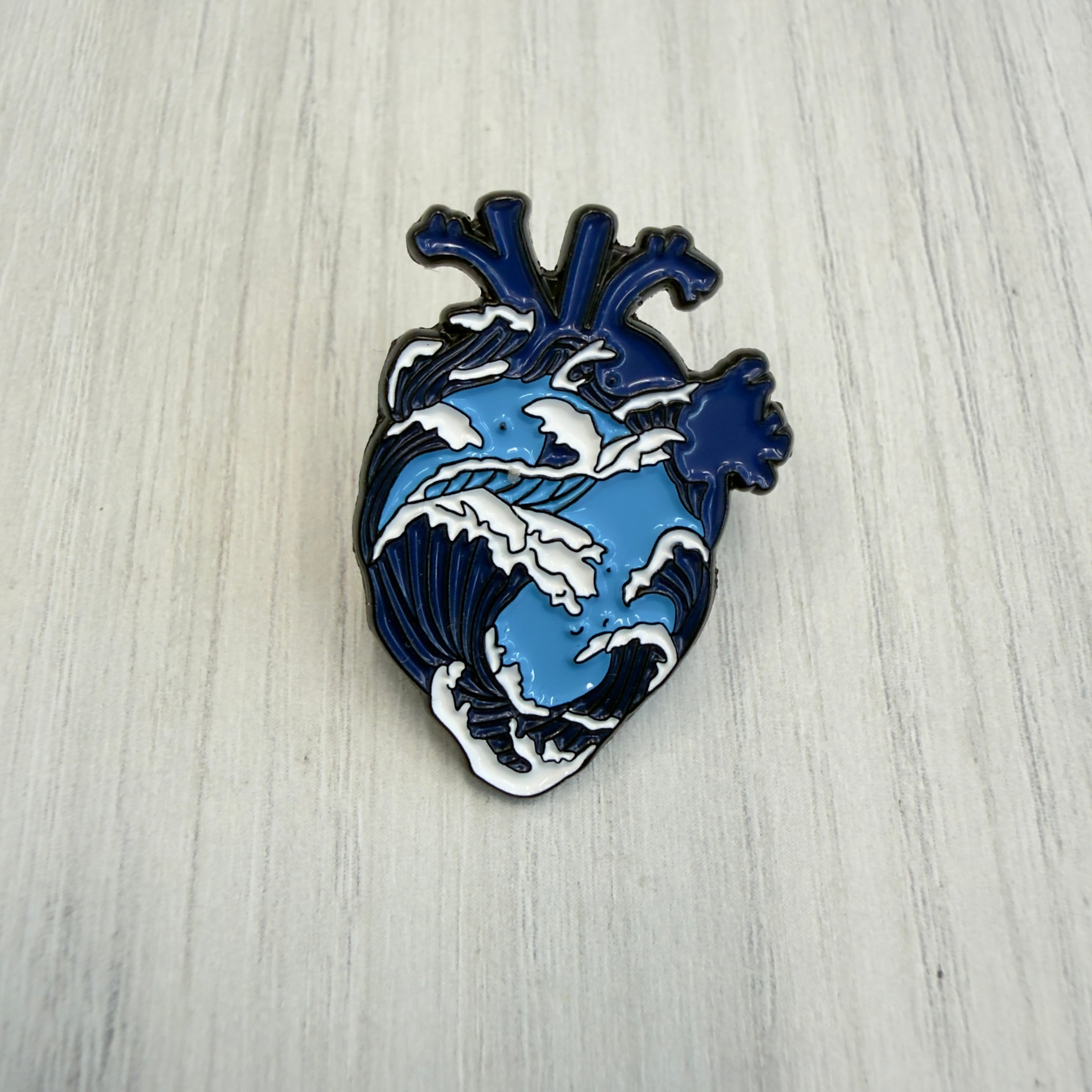 Spilletta Cuore Onde Hokusai